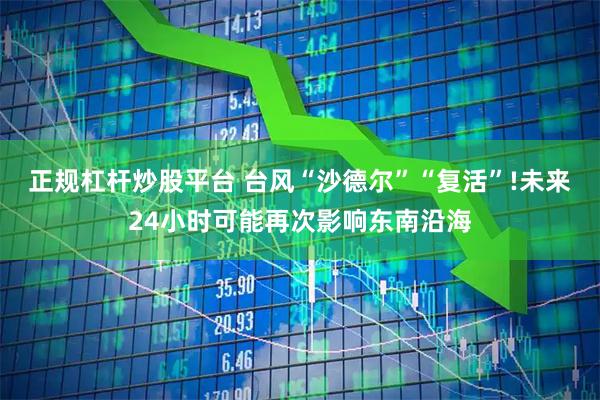 正规杠杆炒股平台 台风“沙德尔”“复活”!未来24小时可能再次影响东南沿海